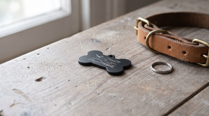 Engraved pet ID tag with QR code or aluminium: what lasts on a UK collar