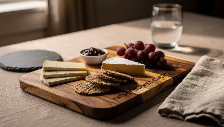 Personalised grazing board, engraved: choosing one for autumn hosting
