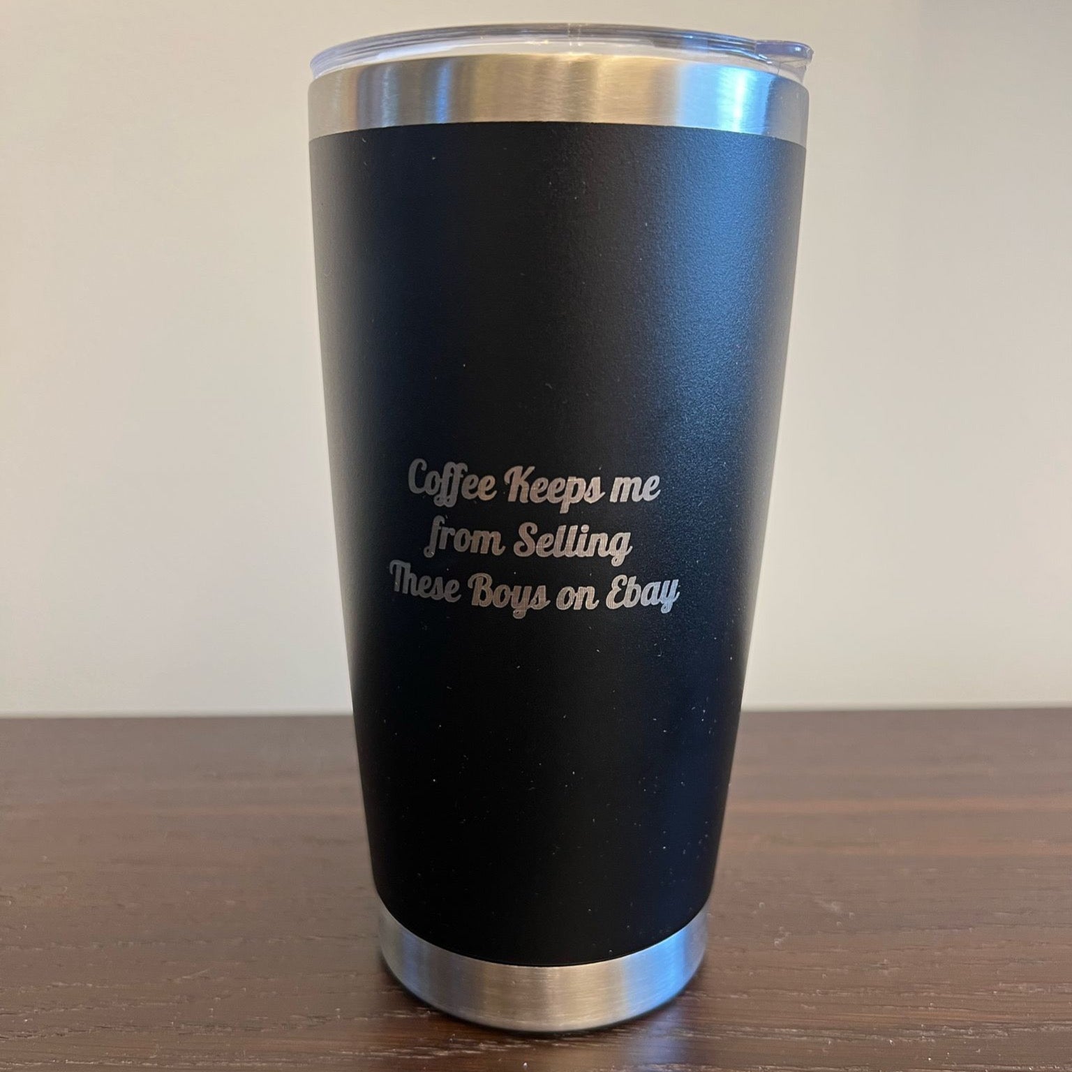 20Oz Engraved Black Tumbler