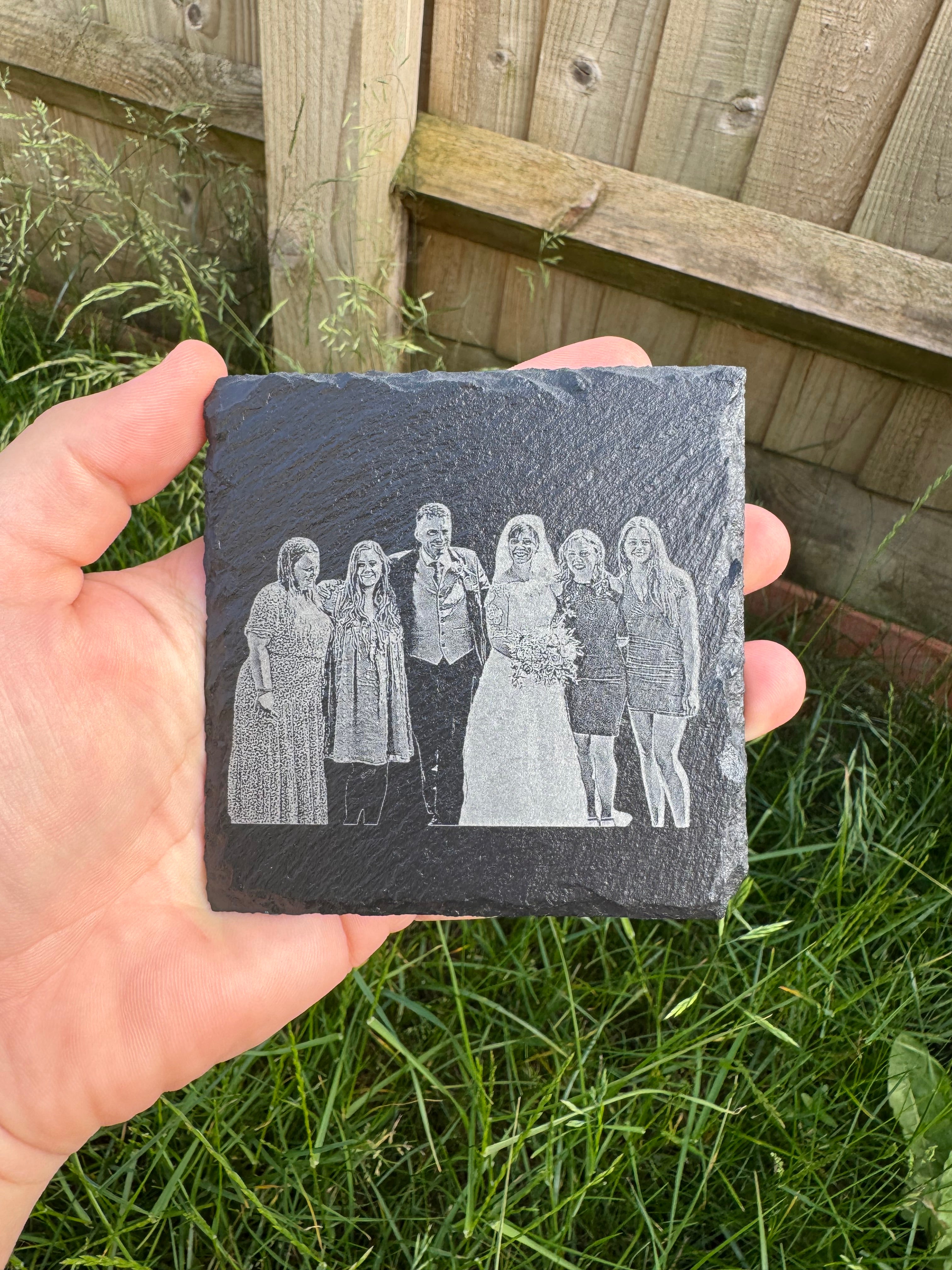 Engraved Slate Coaster Image 2