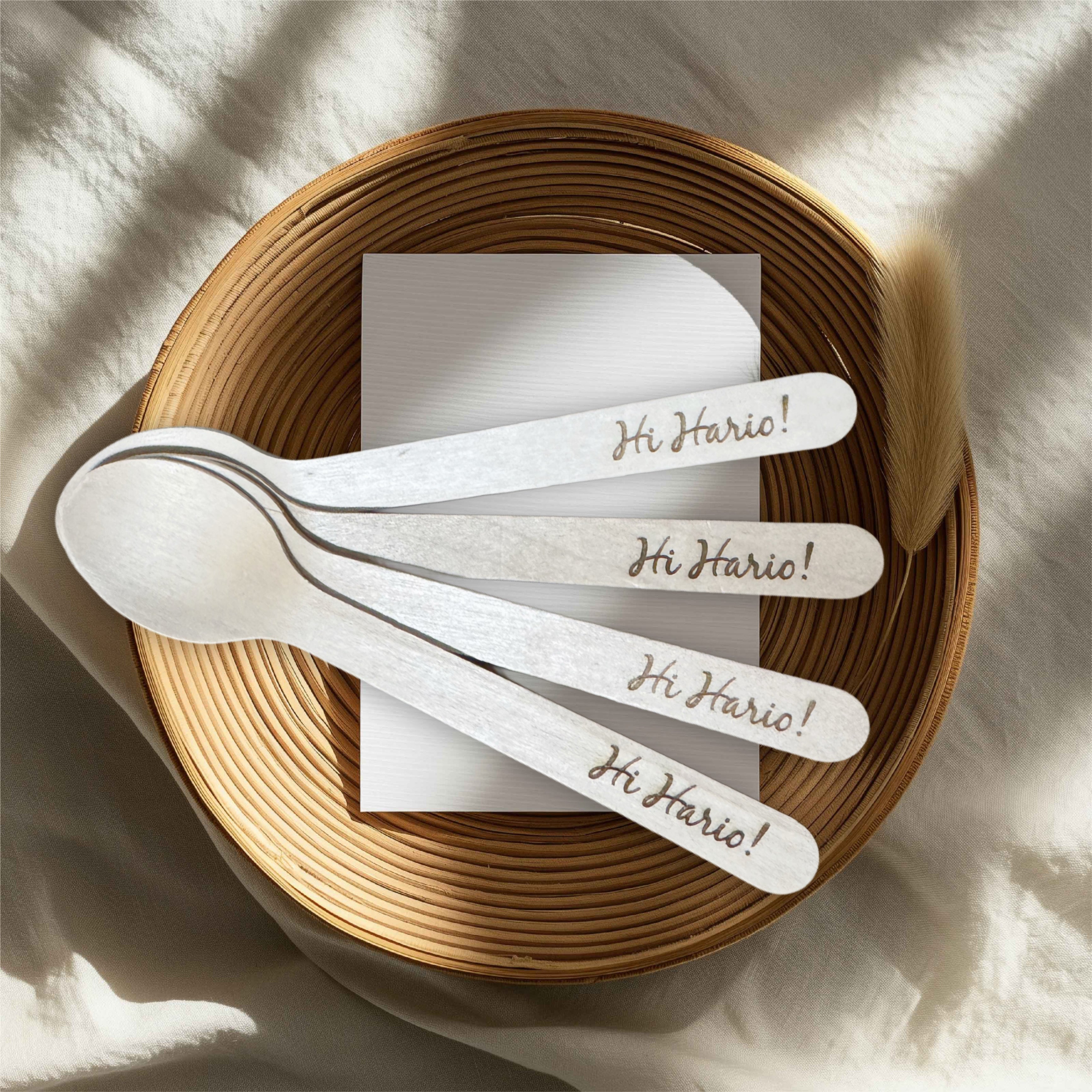 Engraved Wooden Disposable Spoons