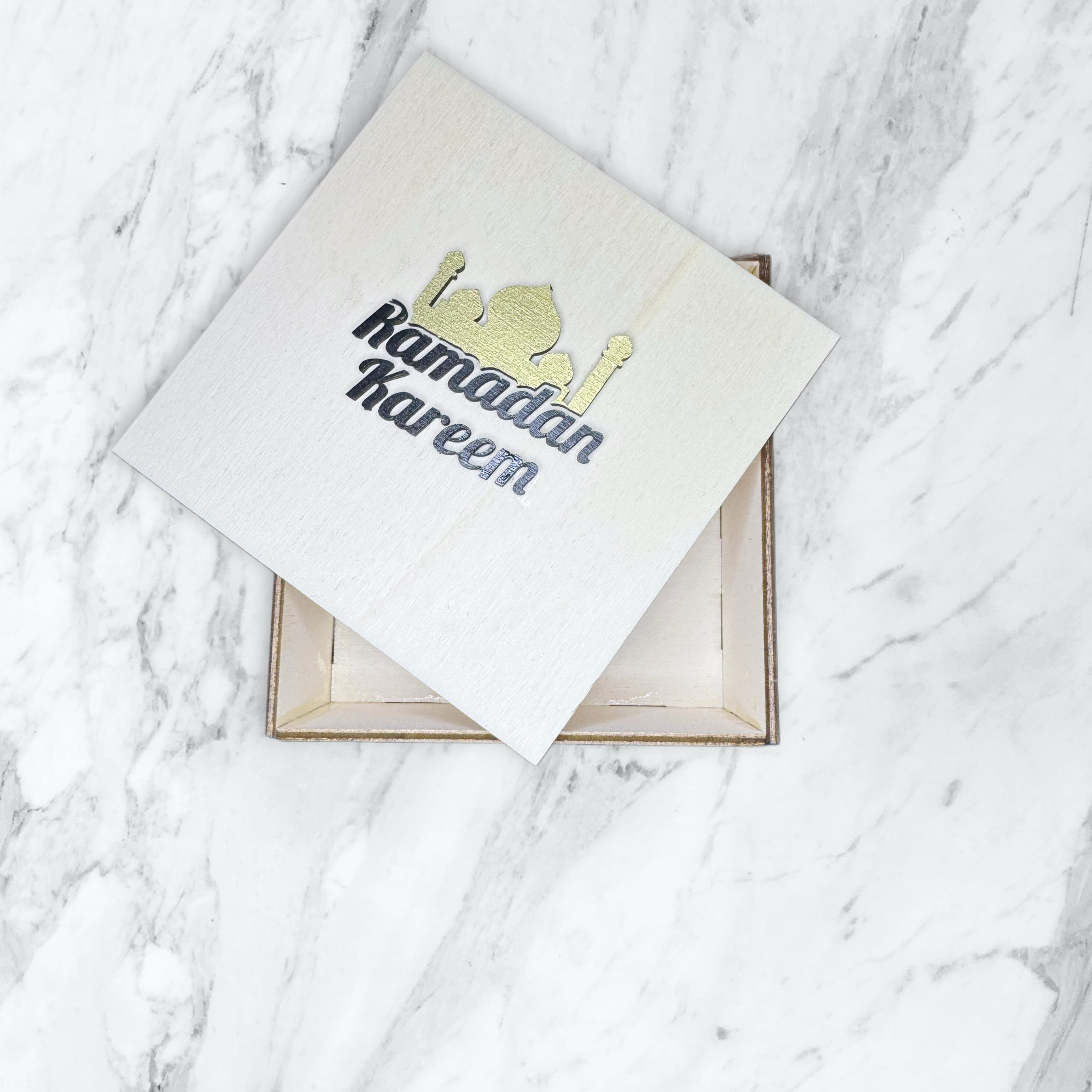 Elegant wooden Ramadan Kareem gift box | Wooden Box | Etch 'n' Shine