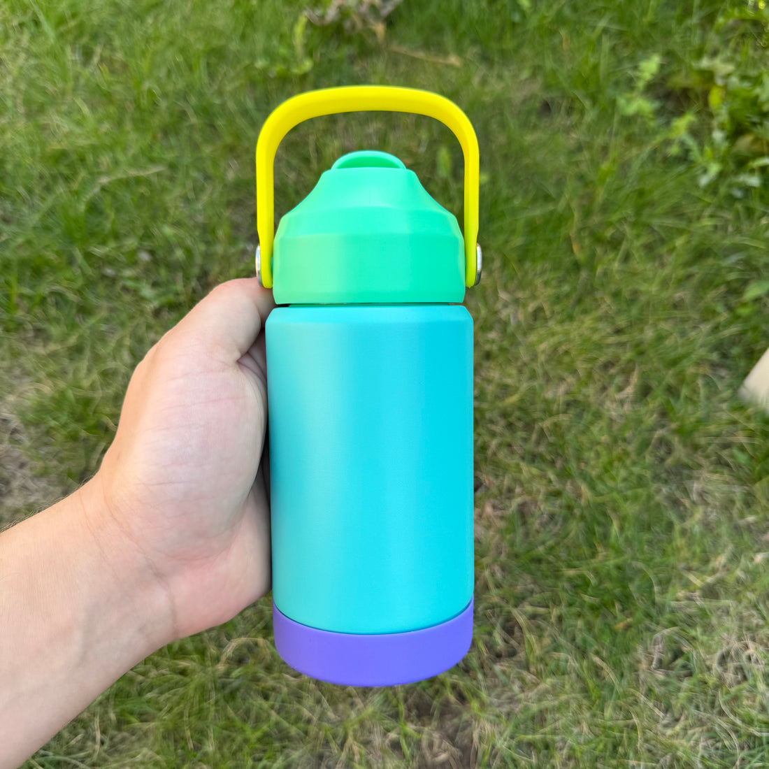 Personalised Kids Stainless Steel Water Bottle – 350ml Flip Lid, Colourful, Leak-Proof
