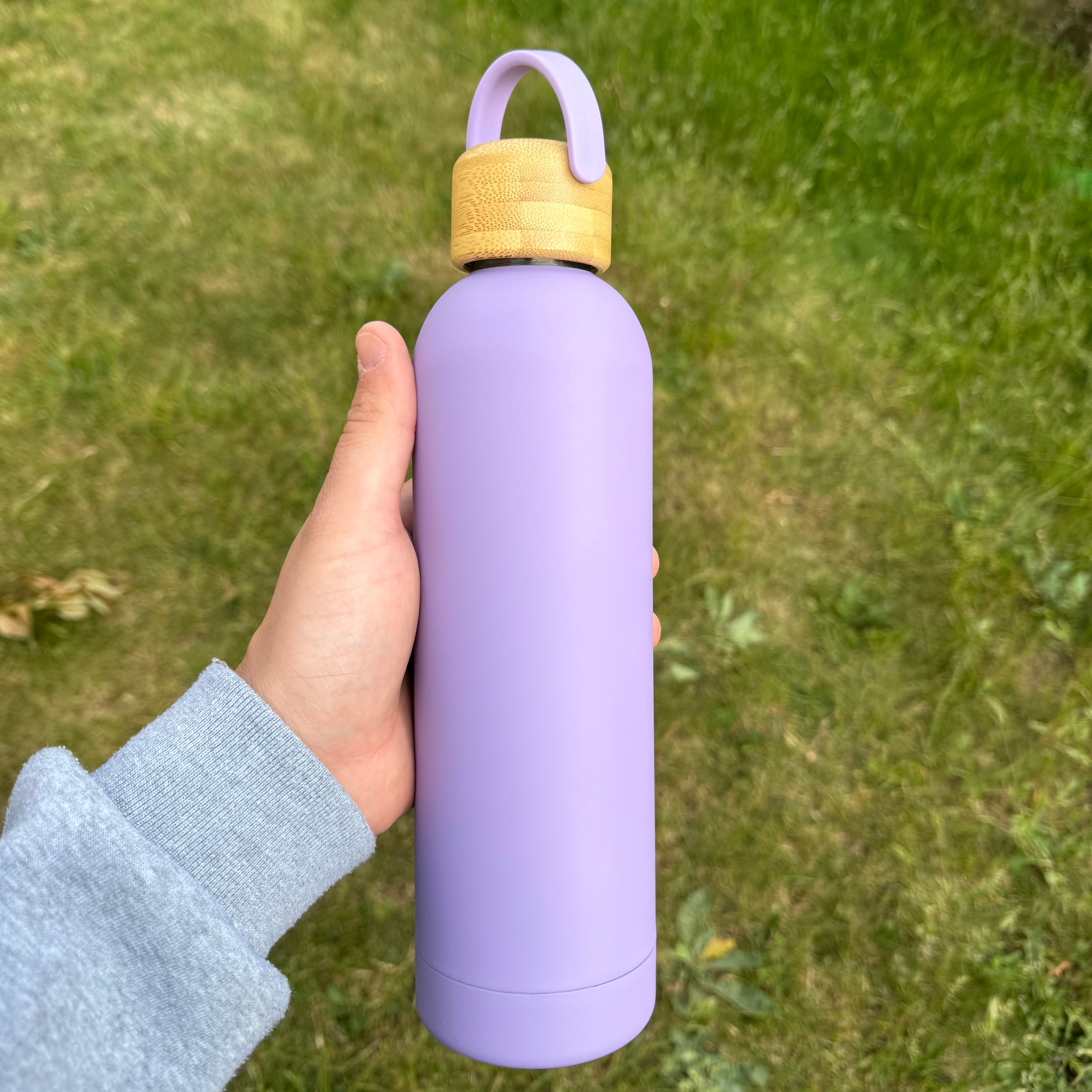 Lilac 750ml Rubber coated Water bottle