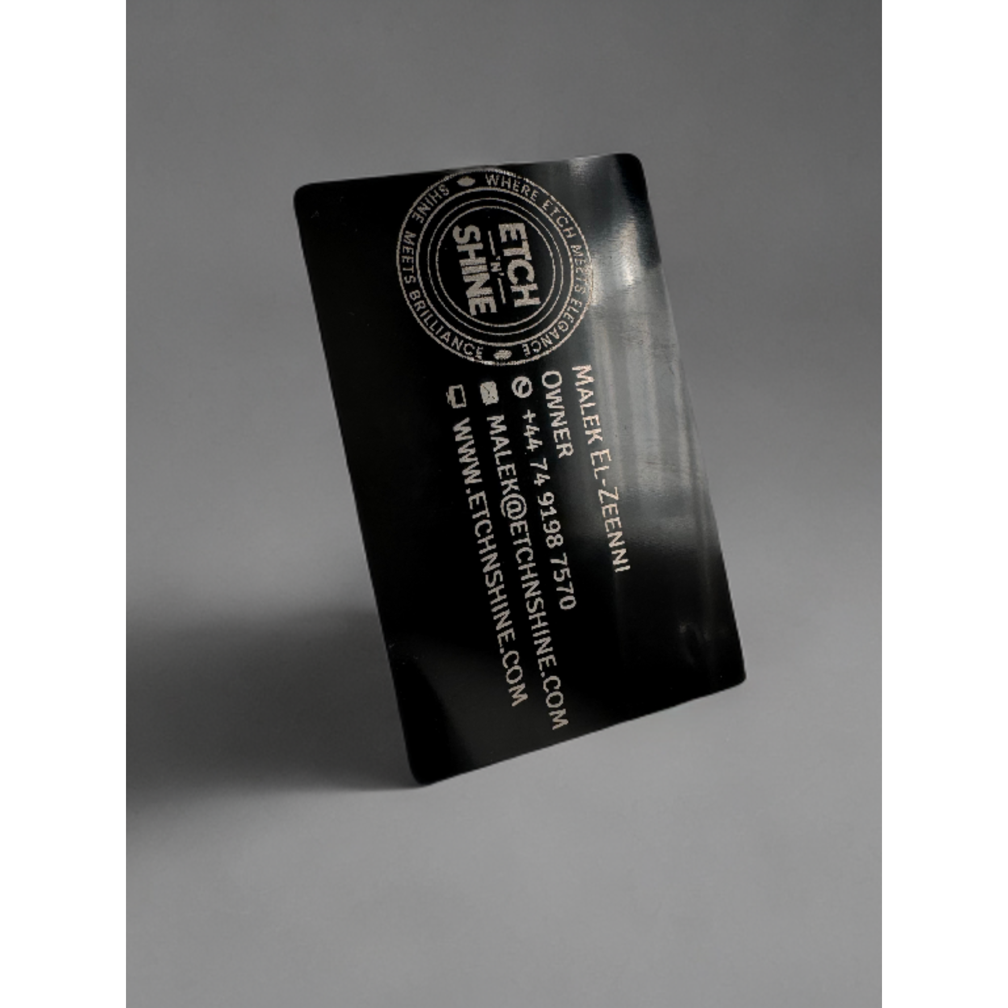 Custom Business Cards | Metal Business Card | Etch ‘n’ Shine