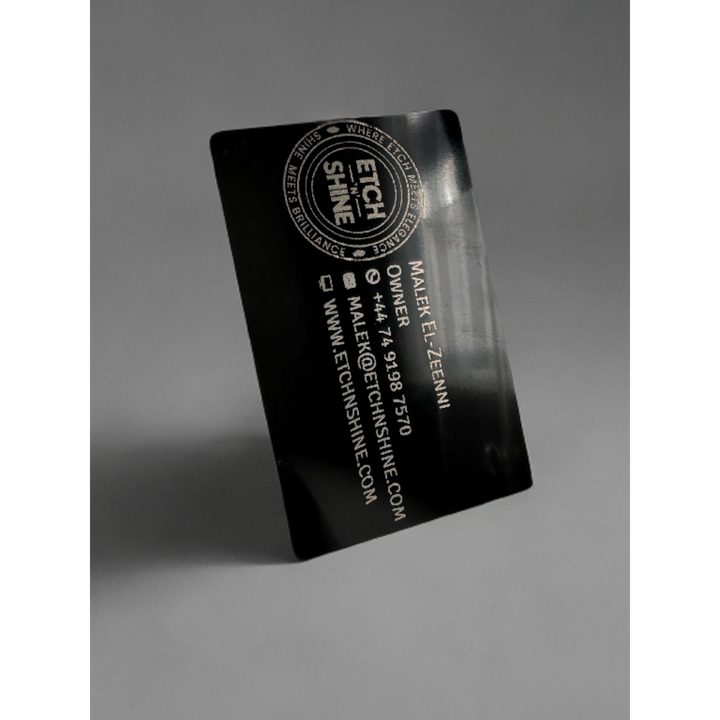 Custom Business Cards | Metal Business Card | Etch ‘n’ Shine