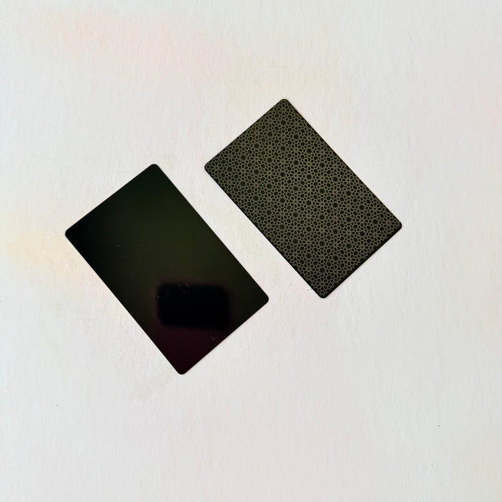 black business card aluminium