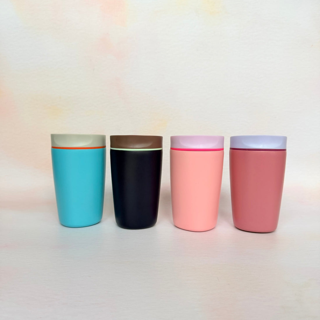 Four colour variants of engraved steel travel tumbler – personalised tumbler – Etch 'N' Shine