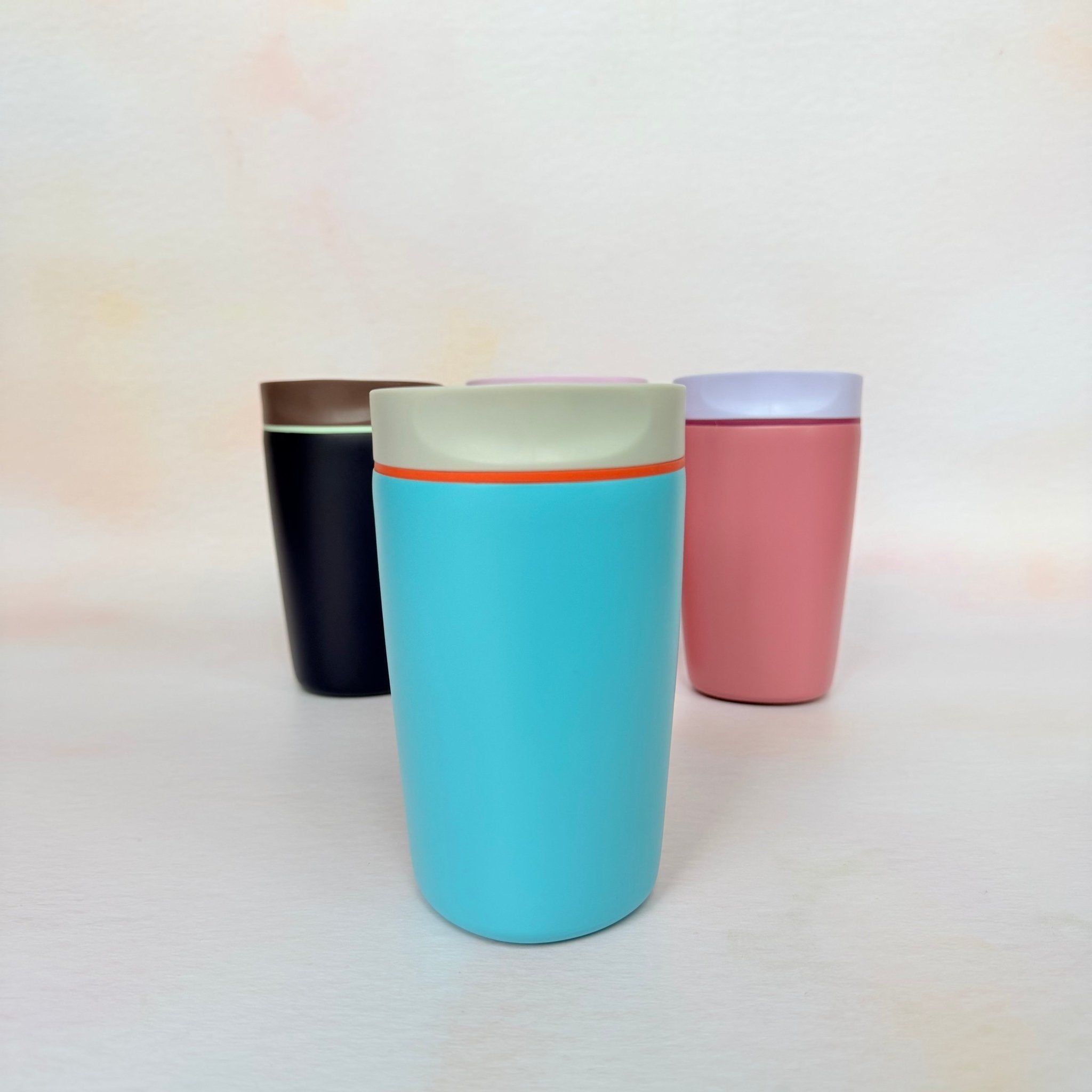 Three colour variants of personalised stainless steel travel tumbler – Etch 'N' Shine
