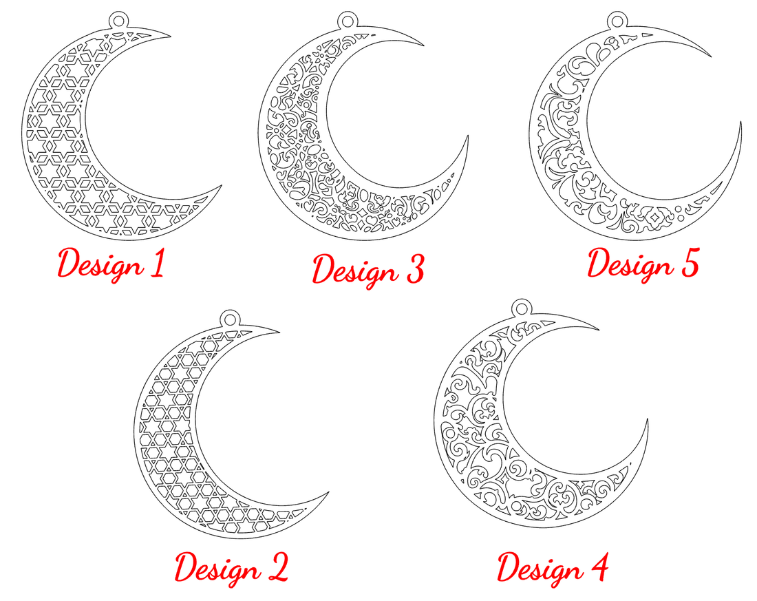 Personalised Arabic Name Ramadan Crescent Ornament - Etch ‘n’ Shine