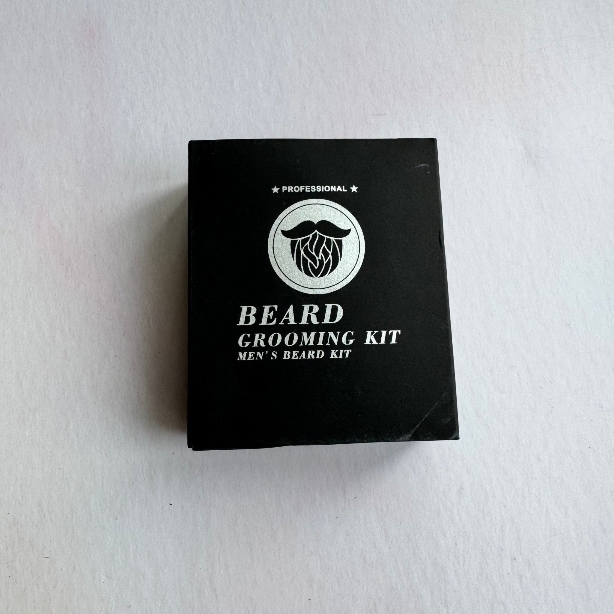 Black gift box closed – personalised beard grooming kit with bamboo comb – Etch 'N' Shine