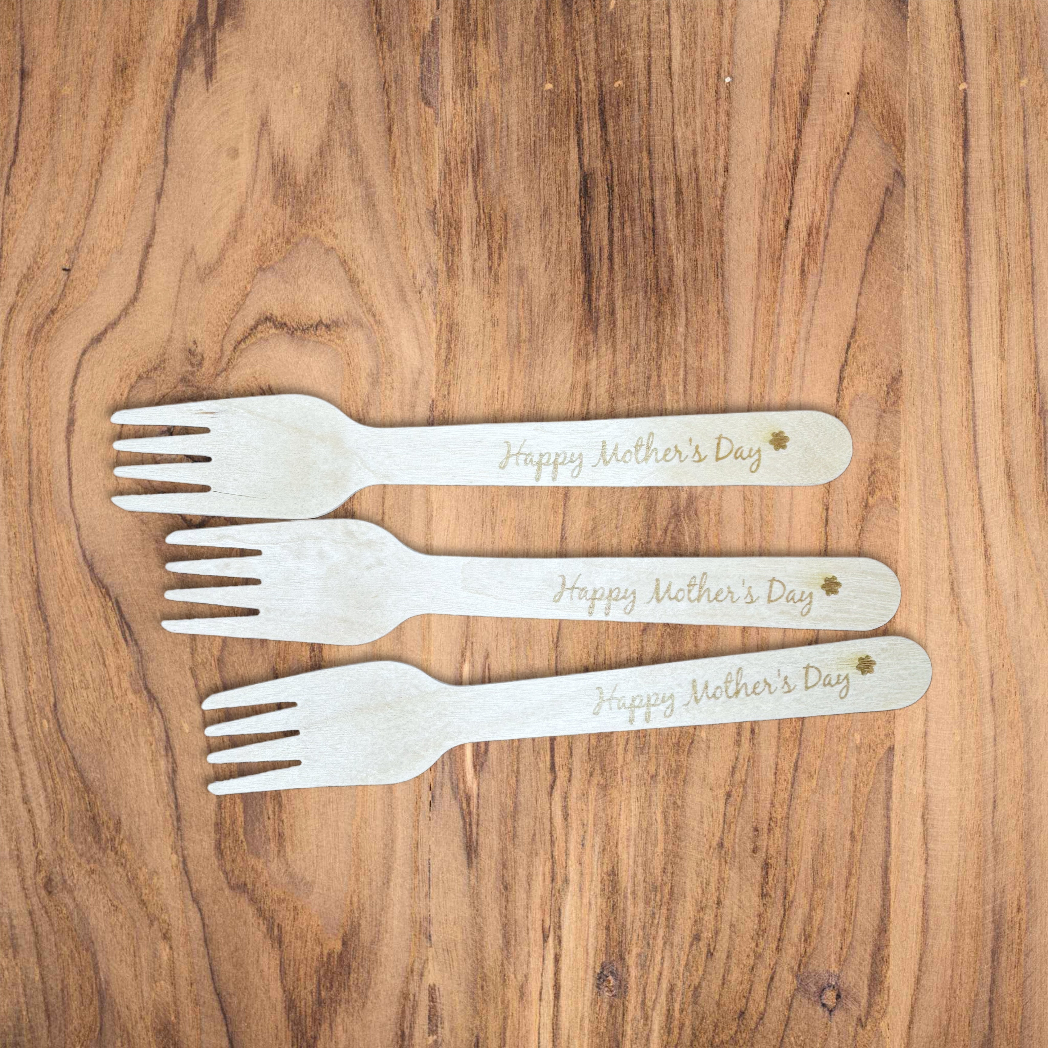personalised engraved happy mothers day forks