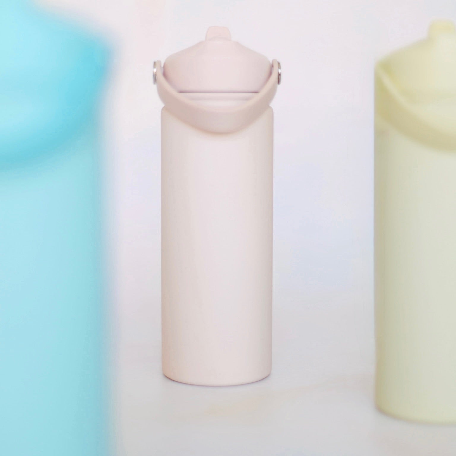 Three colour variants of pastel insulated water bottle – personalised steel water bottle – Etch 'N' Shine