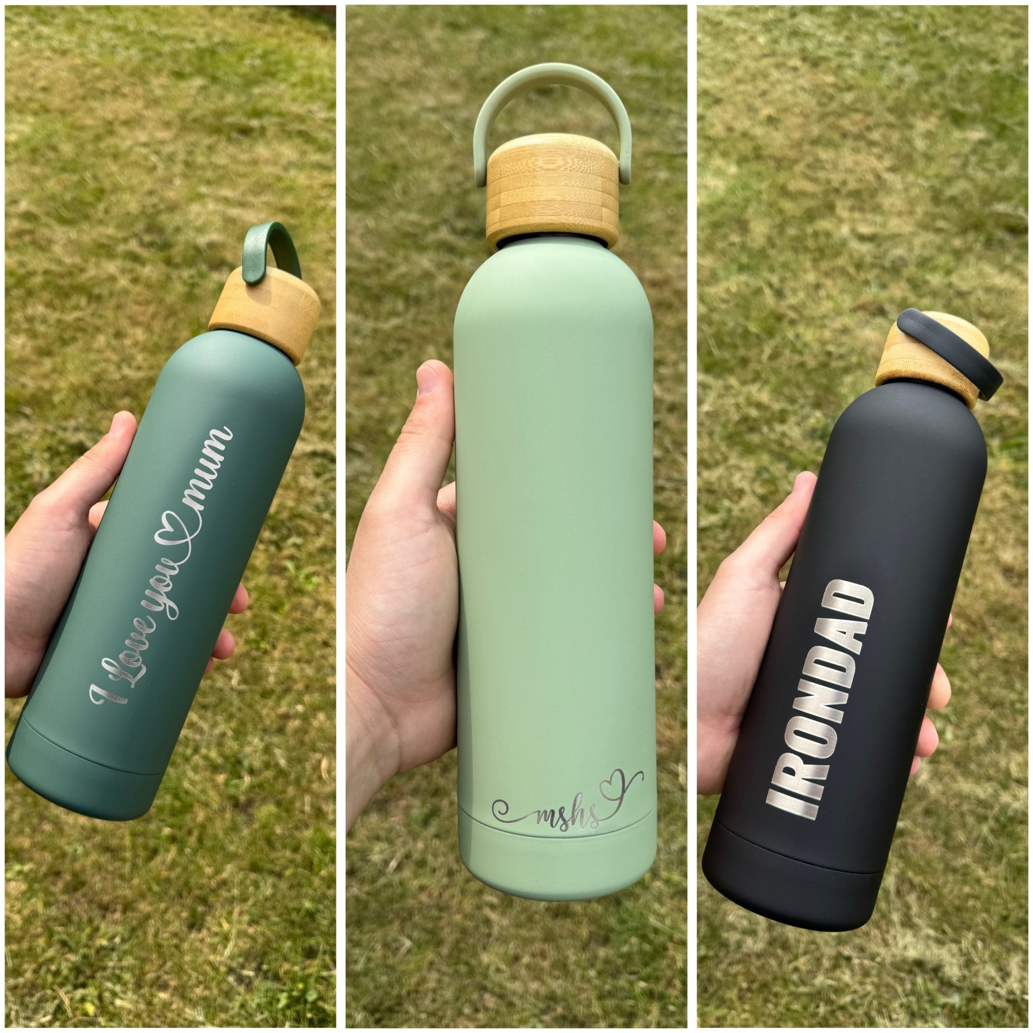 Personalised Insulated Water Bottle 750ml – Stainless Steel - Etch ‘n’ Shine