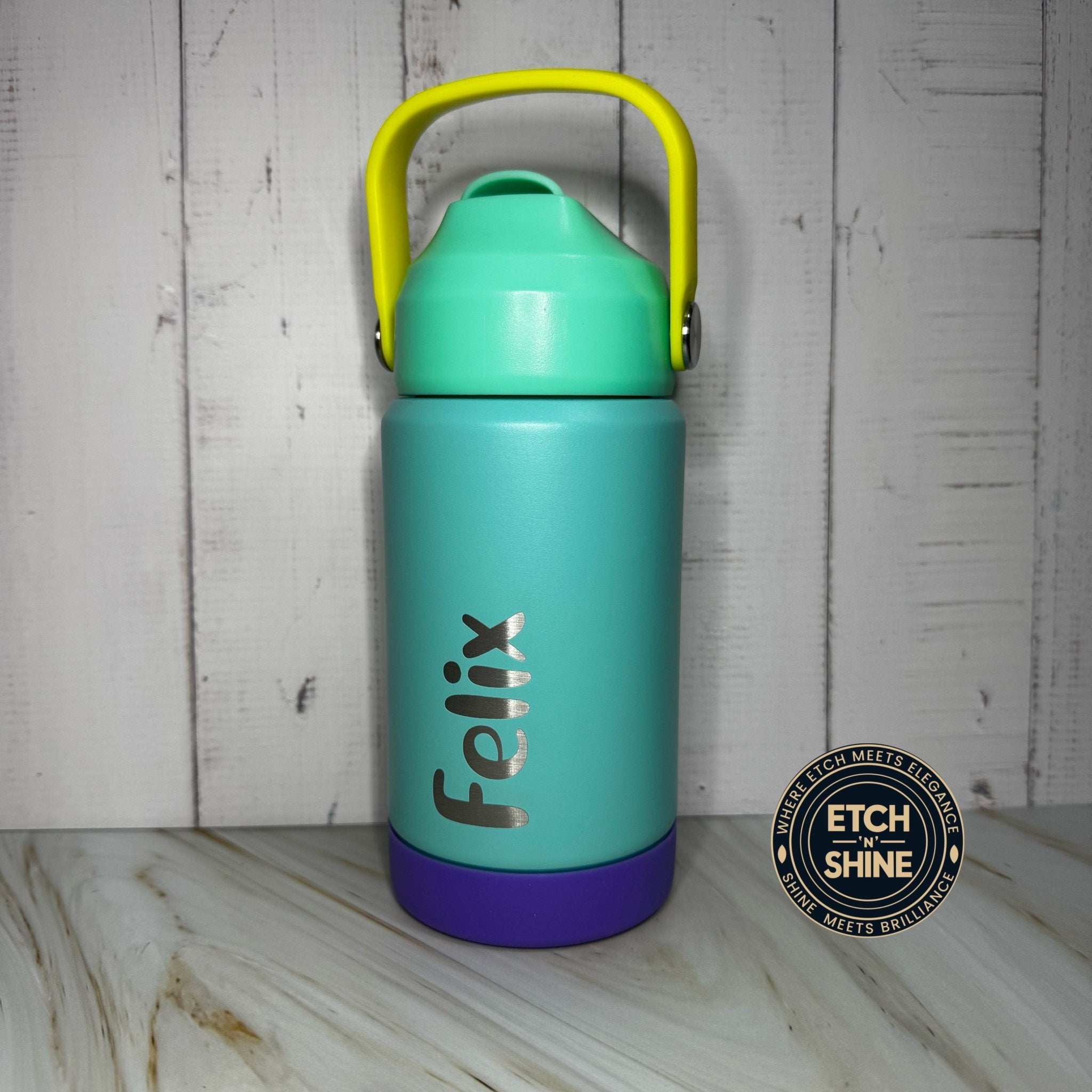 Personalised Kids Stainless Steel Water Bottle 350ml - Etch ‘n’ Shine