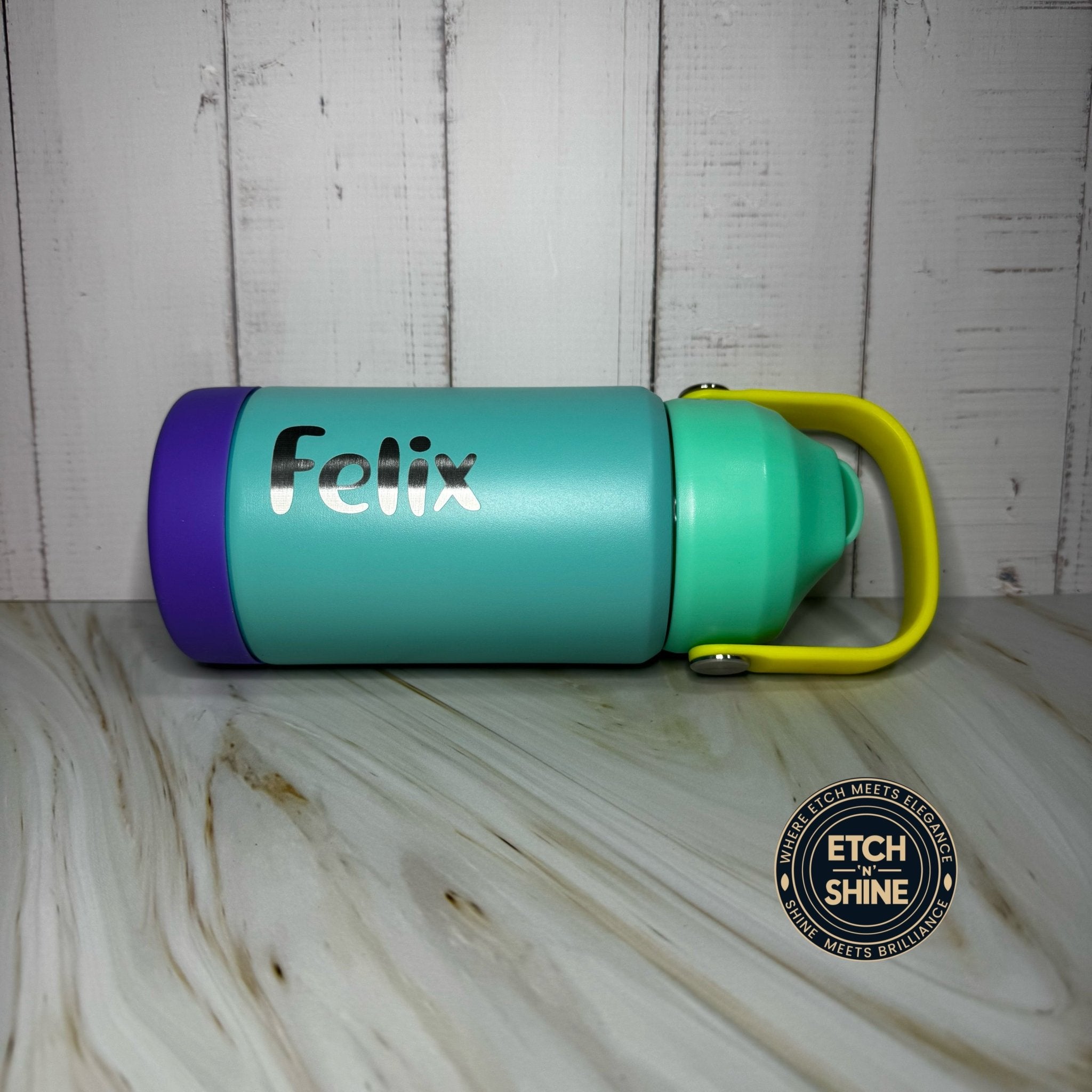 Personalised Kids Stainless Steel Water Bottle 350ml - Etch ‘n’ Shine