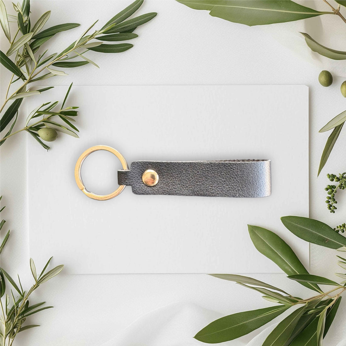 Personalised Leather Keyring – Engraved Gift - Etch ‘n’ Shine