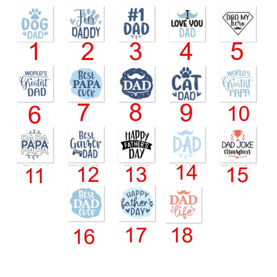 18 dad-themed design options for personalised engraved leather keyring – Etch 'N' Shine
