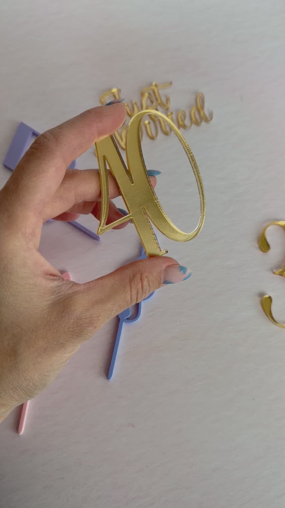40 Number Gold MIrror Acrylic preview - Etch 'N' Shine