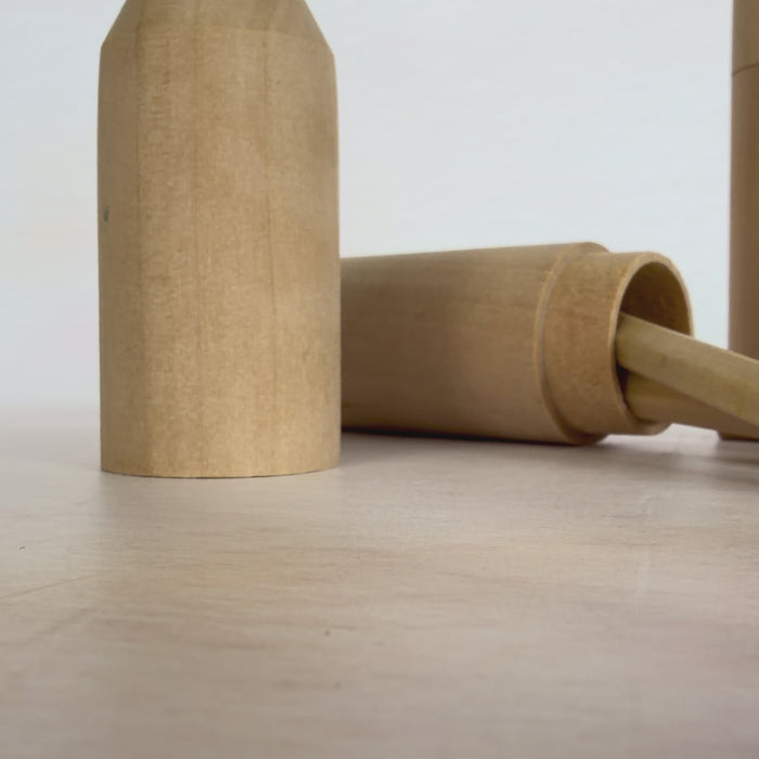 Video of Wooden Crayons with a Wooden Crayon case.