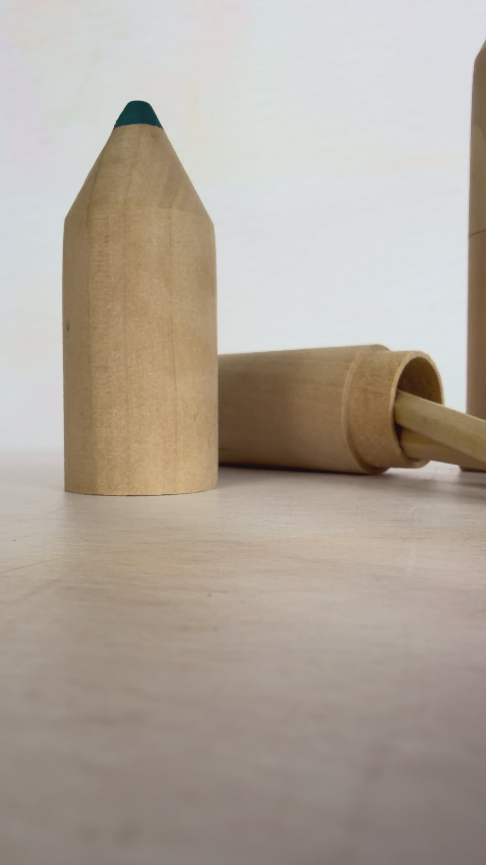 Video of Wooden Crayons with a Wooden Crayon case.