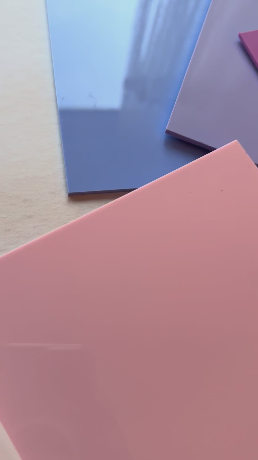 Pastel acrylic sheets in purple, lilac, pink, blue, orange and peach – for laser-engraved cake toppers, cupcake charms and signs – Etch 'N' Shine