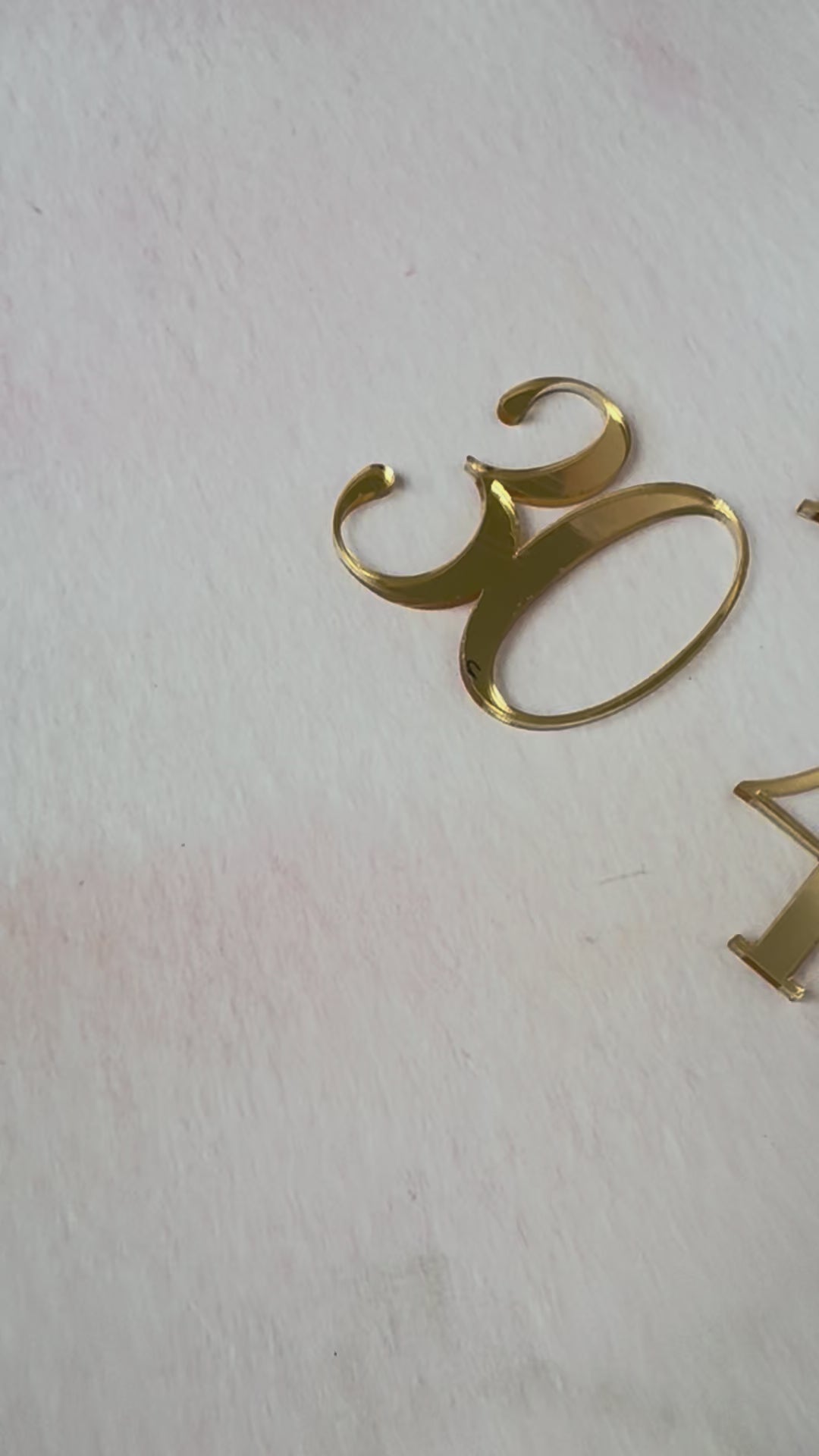 Gold acrylic mirror number previews - Etch 'N' Shine