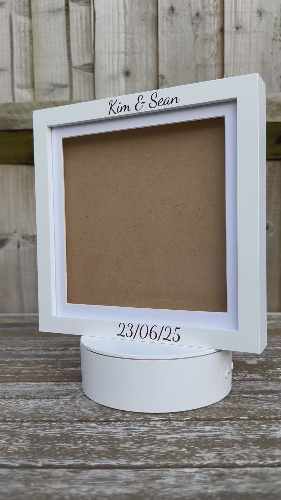 White Personalised Shadow Box