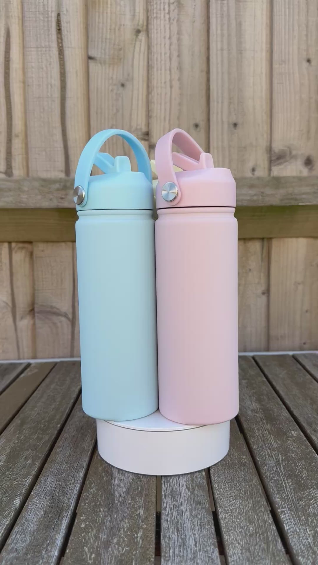 Personalised Insulated Water Bottle – 530ml Stainless Steel, Leak-Proof, Soft Matte Finish Pastel Colours