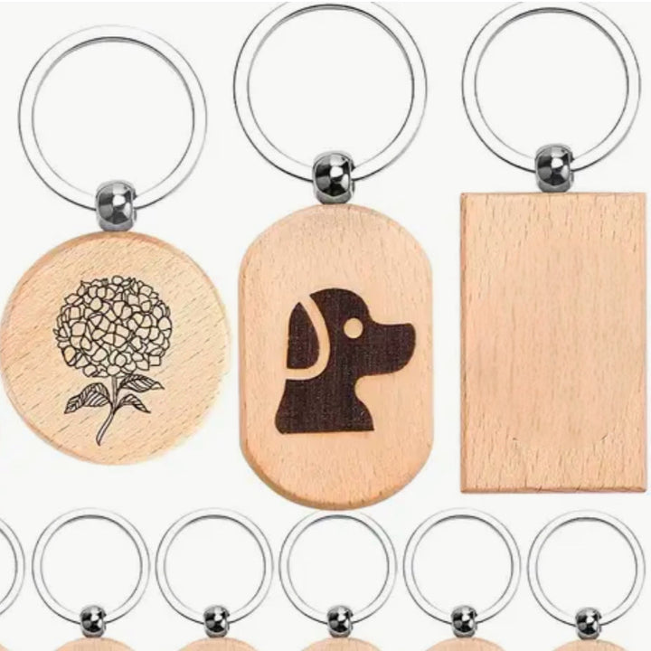 Engraved Wooden Keychains | Custom Wooden Keychains | Etch ‘n’ Shine