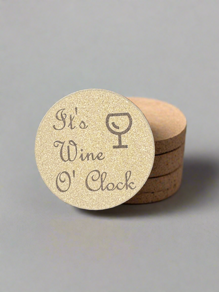 Custom Cork Coasters | Glued Cork Coasters | Etch ‘n’ Shine