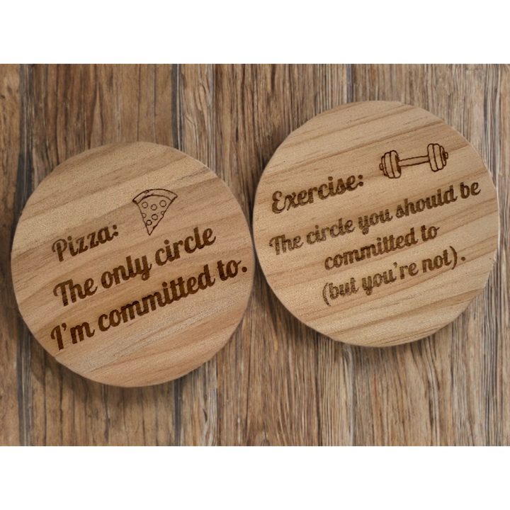 Custom Round Coasters | Wooden Round Coasters | Etch ‘n’ Shine