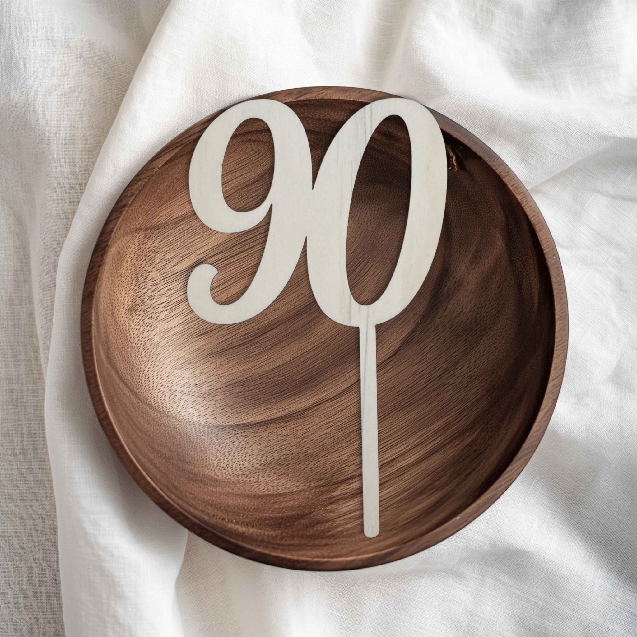 Wooden Number Cake Topper – 17cm Milestone - Etch ‘n’ Shine